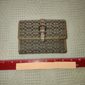 Vintage Coach Jacquard Leather Wallet